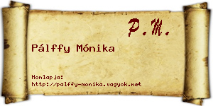 Pálffy Mónika névjegykártya